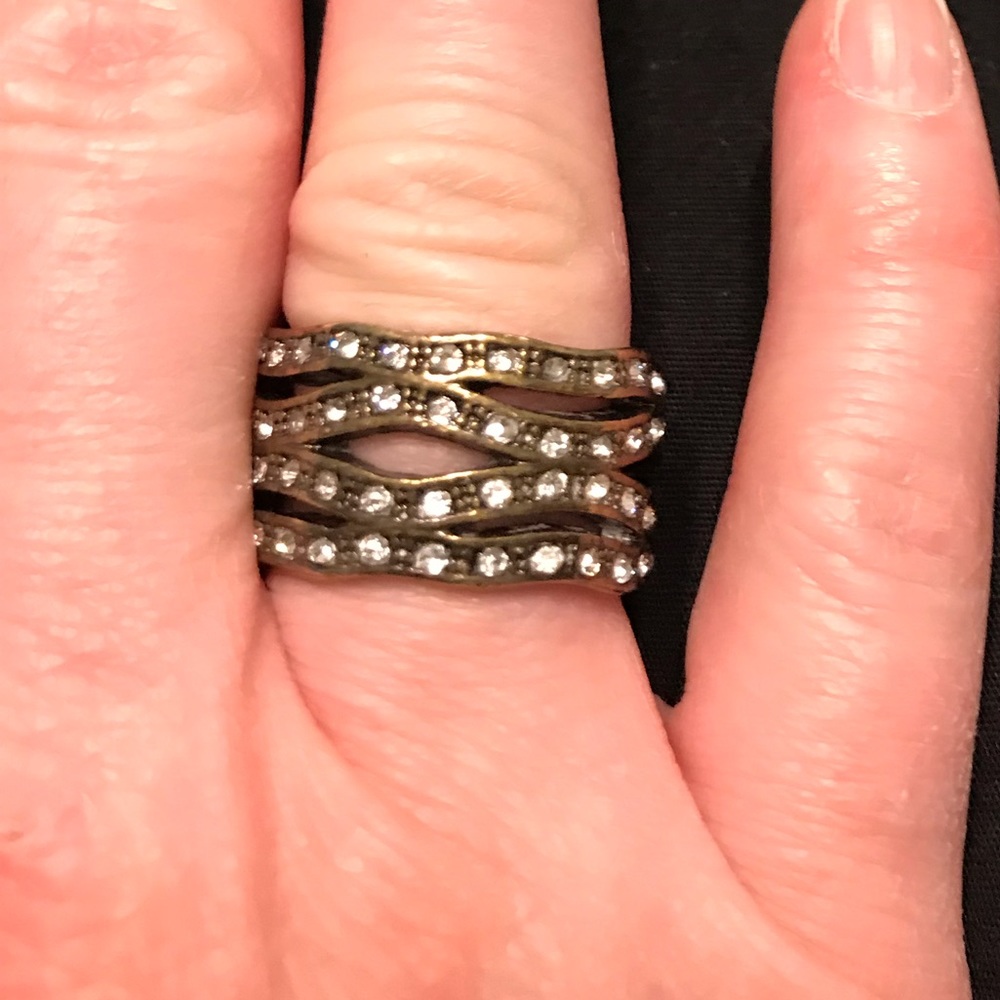 Bronze and cz ring